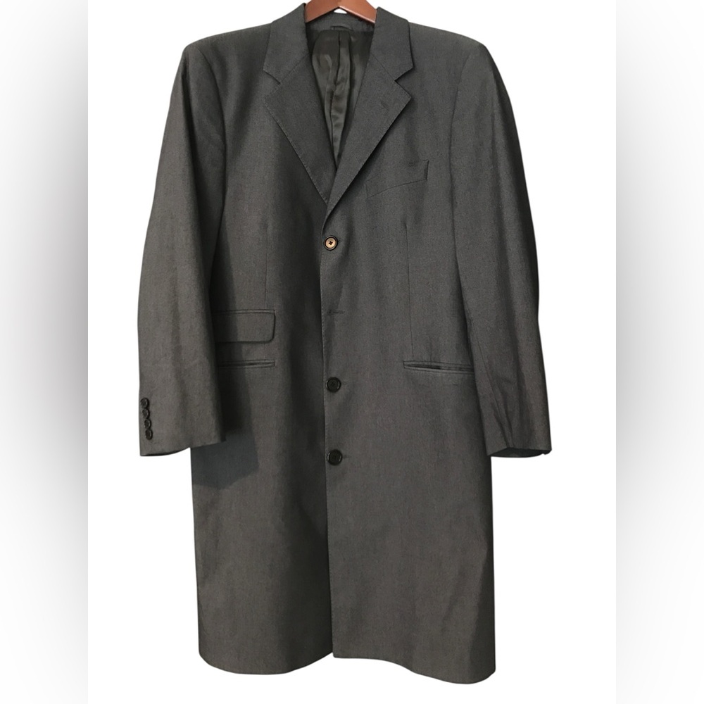 BURBERRY***Men’s Grey Long Jacket Blazer US 40***EUC $2850